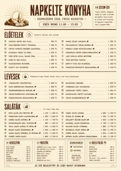 Sunrise Classic menu template preview