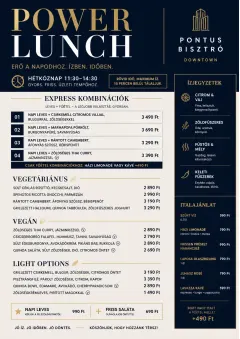 Power Lunch menu template preview