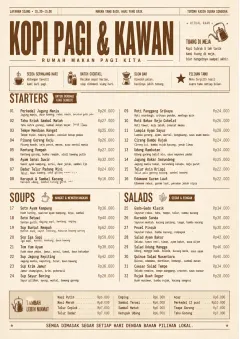 Sunrise Classic menu template preview