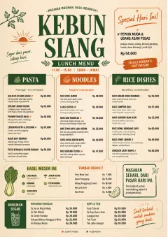 Market Fresh Midday menu template preview