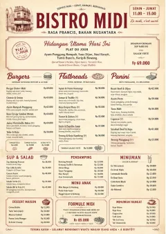Bistro Midi menu template preview