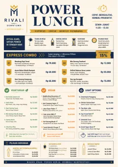 Power Lunch menu template preview