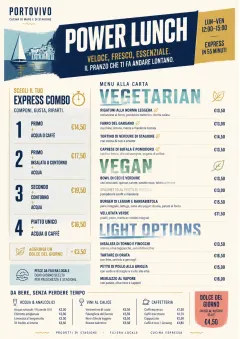 Power Lunch menu template preview