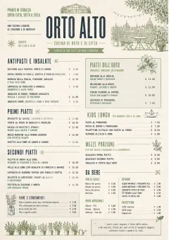 Garden Patio Day menu template preview