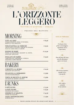 Sunrise Short Carte menu template preview