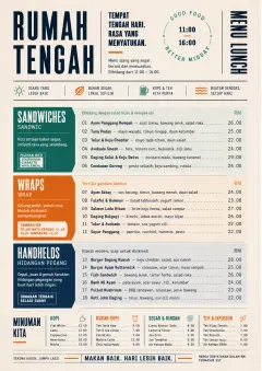Modern Brunch Editorial menu template preview