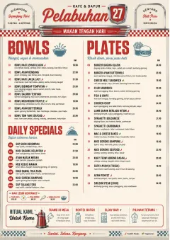 Diner Comfort menu template preview