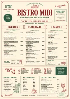 Bistro Midi menu template preview