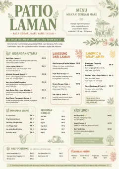 Garden Patio Day menu template preview
