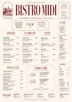 Bistro Midi menu template preview