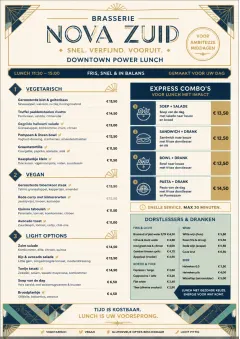 Power Lunch menu template preview