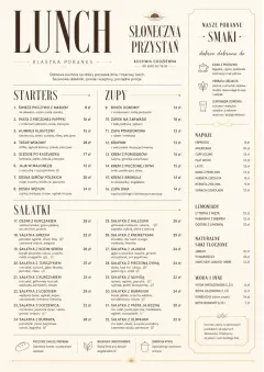 Sunrise Classic menu template preview