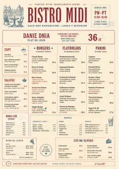 Bistro Midi menu template preview