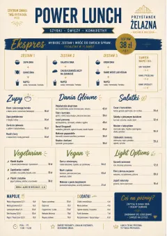 Power Lunch menu template preview