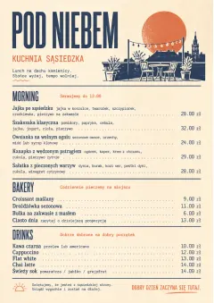 Sunrise Short Carte menu template preview