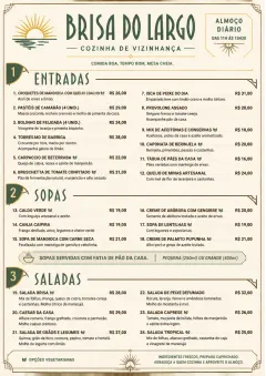 Sunrise Classic menu template preview