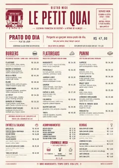 Bistro Midi menu template preview