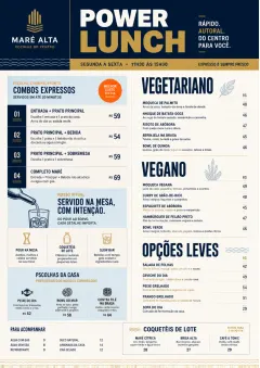 Power Lunch menu template preview