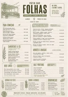Garden Patio Day menu template preview