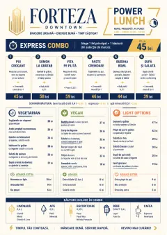 Power Lunch menu template preview