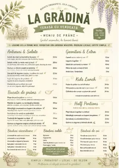 Garden Patio Day menu template preview