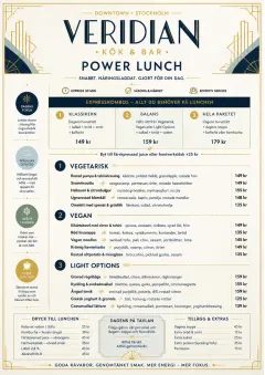 Power Lunch menu template preview