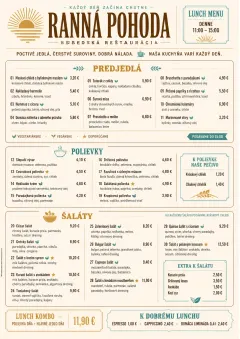 Sunrise Classic menu template preview
