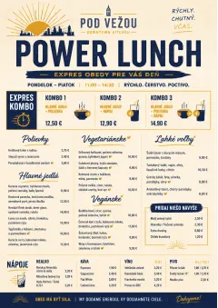 Power Lunch menu template preview