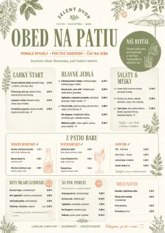 Garden Patio Day menu template preview