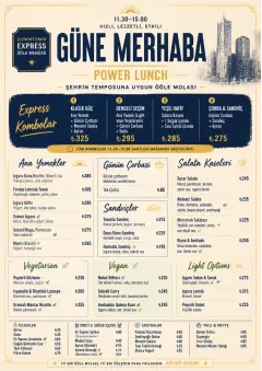 Power Lunch menu template preview