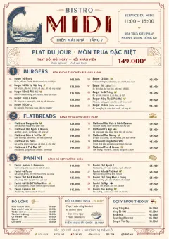 Bistro Midi menu template preview