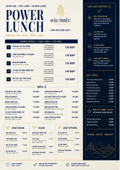 Power Lunch menu template preview