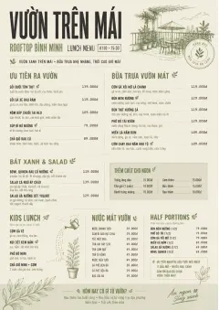 Garden Patio Day menu template preview