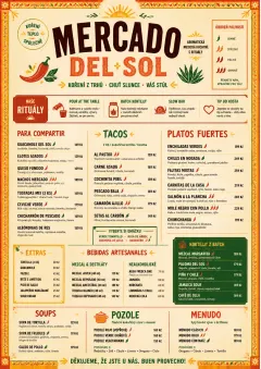 Spice Market Bold menu template preview