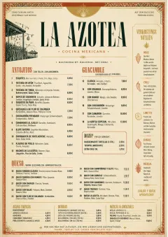 Heritage Tradition menu template preview