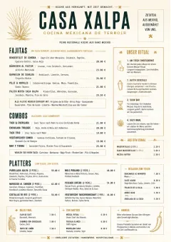 Fine Regional menu template preview