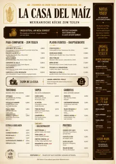 Family Style Feast menu template preview