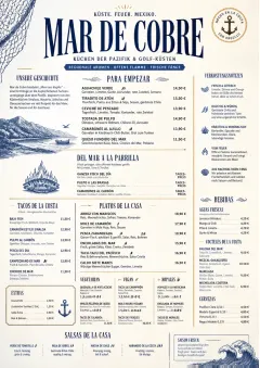 Coastal Regional menu template preview