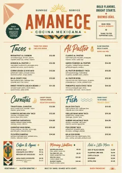 Modern Fusion menu template preview