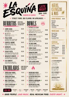 Street Stall Energy menu template preview