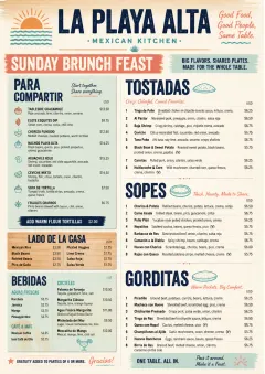 Family Style Feast menu template preview