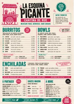 Street Stall Energy menu template preview