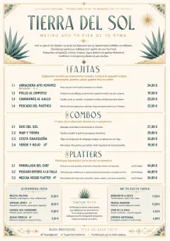 Fine Regional menu template preview