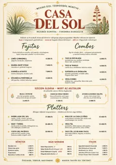 Fine Regional menu template preview