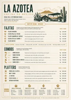 Fine Regional menu template preview