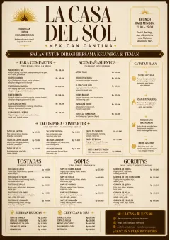Family Style Feast menu template preview