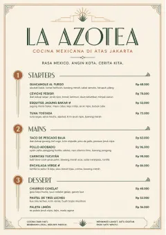 Chef Carte Brève menu template preview