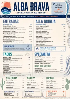 Coastal Regional menu template preview
