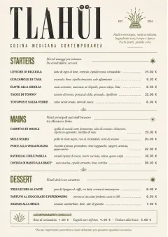 Chef Carte Brève menu template preview