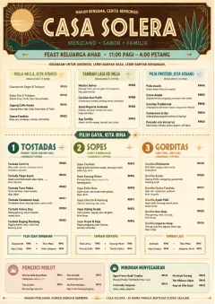 Family Style Feast menu template preview